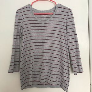 Nautica Striped V-neck Shirt